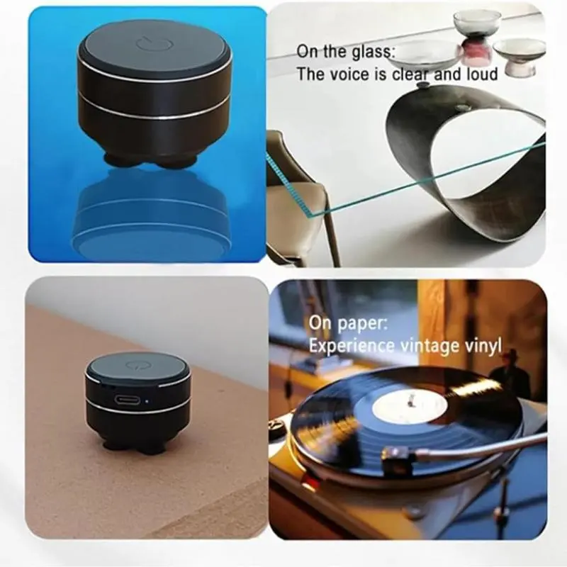 Bone Conduction Speaker Portable Stereo Sound Surround Waterproof Speaker Vibration Stereo for Sleeping Travel Bathroom