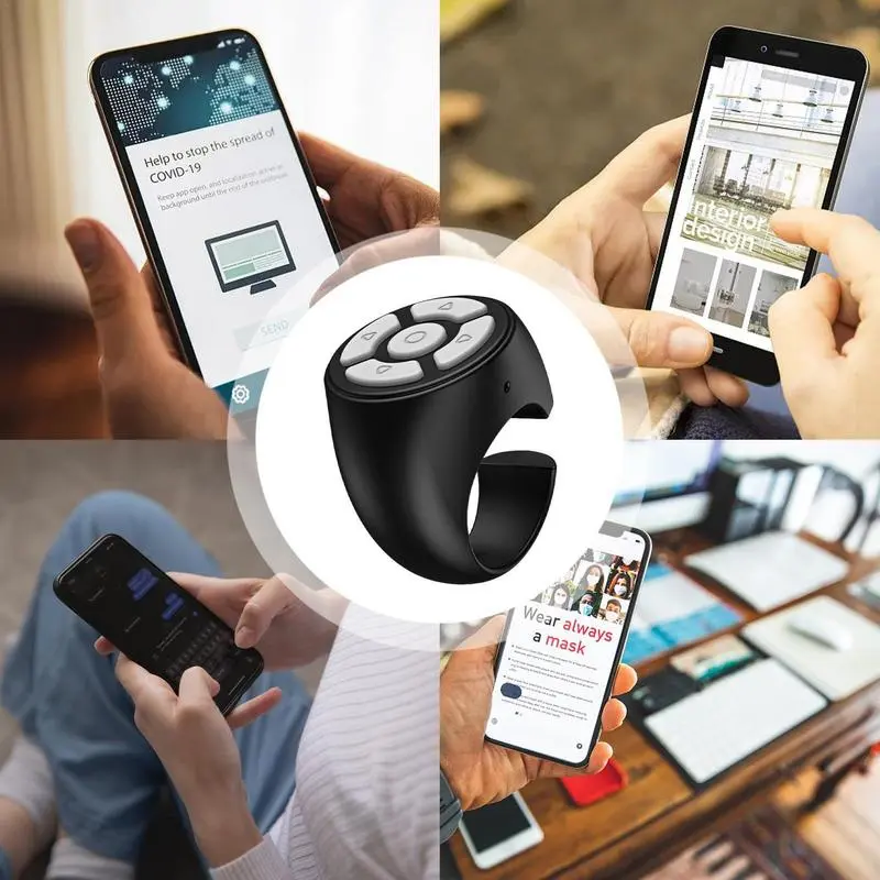 Smart Fingertip Ring Remote Control Wireless Remote Control Scrolling Ring 2025 New Smartphone Page Turner For Smartphone