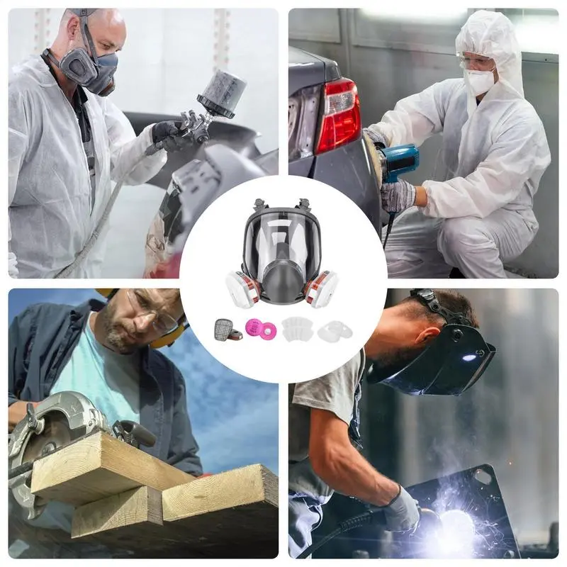 Anti-Fog 6800 Gas Mask Industrial Painting Spraying Respirator Safety Work Filter Reusable Face Respirator with Filters