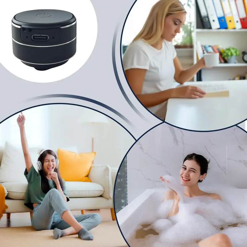 Bone Conduction Speaker Portable Stereo Sound Surround Waterproof Speaker Vibration Stereo for Sleeping Travel Bathroom