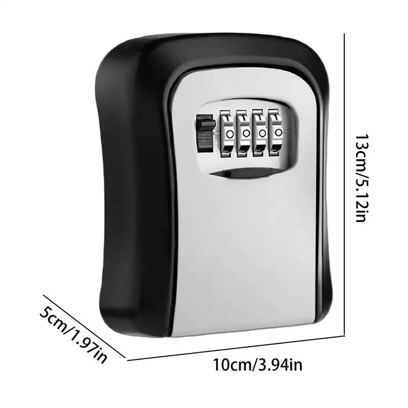 Key Keeper Combination Lock Wall Mount Key Lock Box 4 Digit Password Code Security Lock Secret Storage Box Organizer