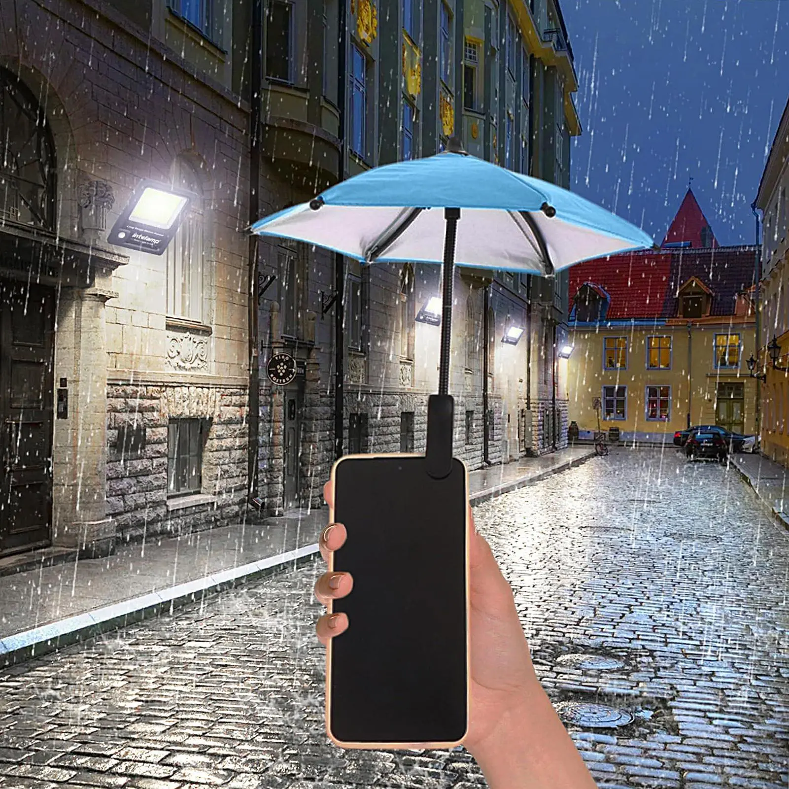 Cell Phone Umbrella Sun Protection Phone Clip Creative Mini Umbrella Phone Stand with Clip for Sun Shade Cellphone Accessories