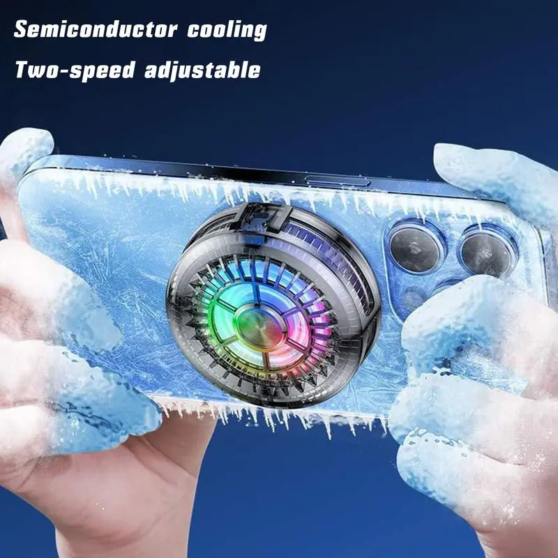 Magnetic Cell Phone Cooler phone Magnetic Cooler Quiet Cooling Fan Full Hole Design Fast Phone Cooling Fan for tablet Phone