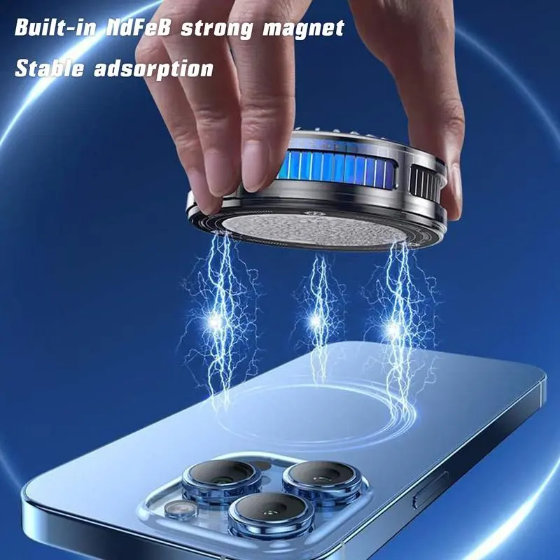 Magnetic Cell Phone Cooler phone Magnetic Cooler Quiet Cooling Fan Full Hole Design Fast Phone Cooling Fan for tablet Phone