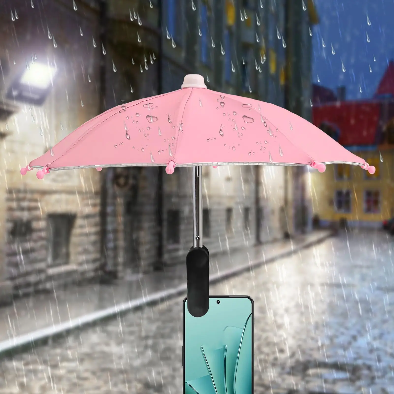Cell Phone Umbrella Sun Protection Phone Clip Creative Mini Umbrella Phone Stand with Clip for Sun Shade Cellphone Accessories