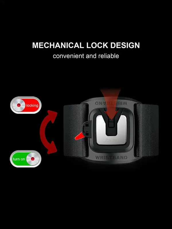 Running Wristband Phone Holder Rotatable Detachable Universal Sports Wristband Gym Arm Band Bag for Hiking Biking Walking