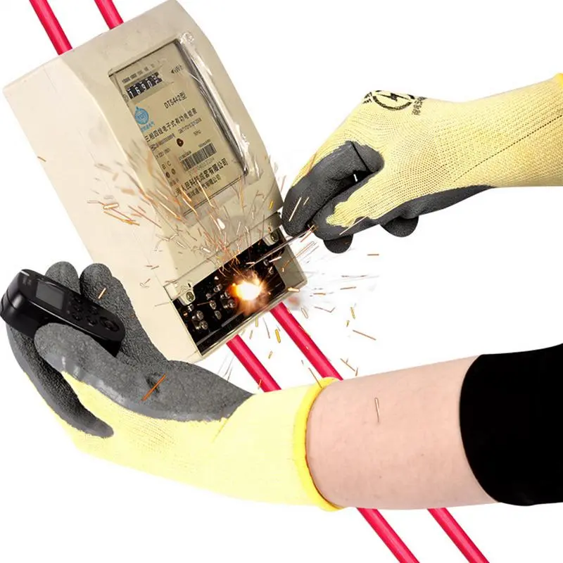Electrical Insulated Gloves Electrician Work Gloves Rubber Insulating Gloves Anti electricity Security Protection Mittens