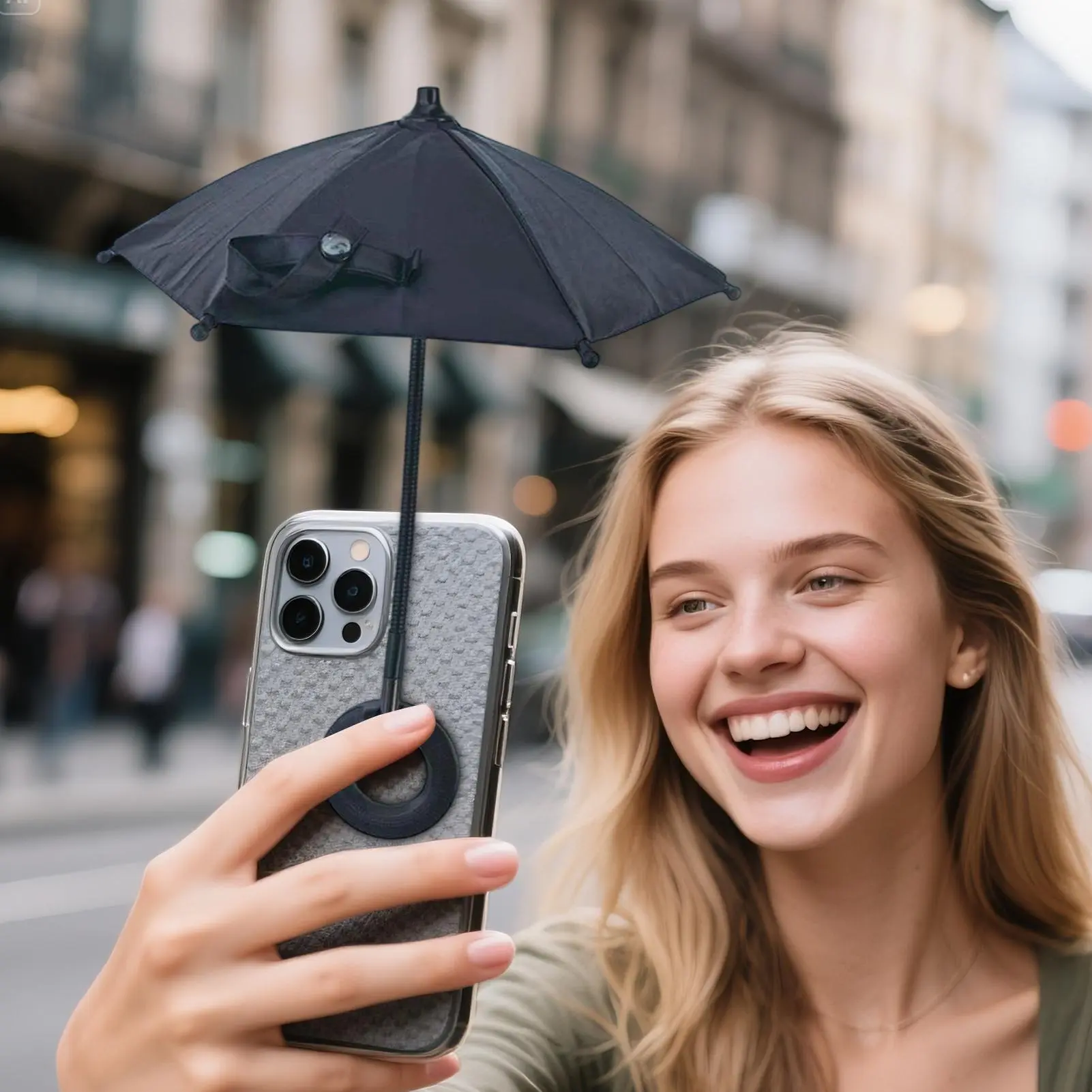 Magnetic Phone Umbrella universal mini tanning sunshade UV Protection Adjustable Smartphone Parasol outdoor phone sunshade