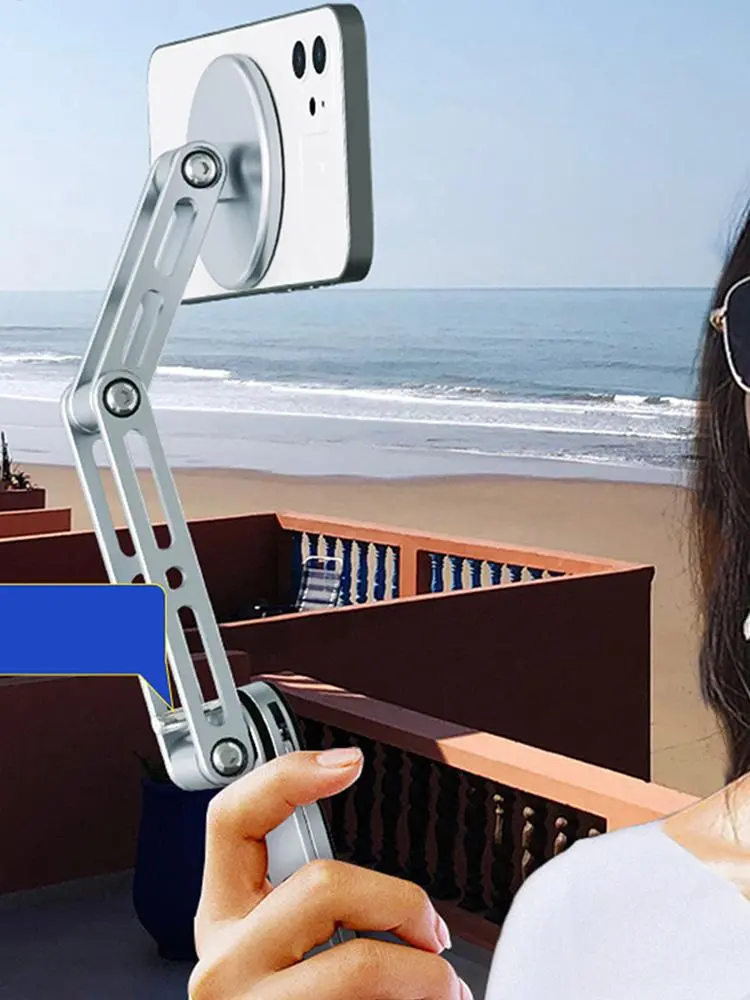Magnetic Phone Tripod 360 Degree Rotation Magnetic Phone Stand Foldable Portable Selfie Stick Electronics Accessories For Travel
