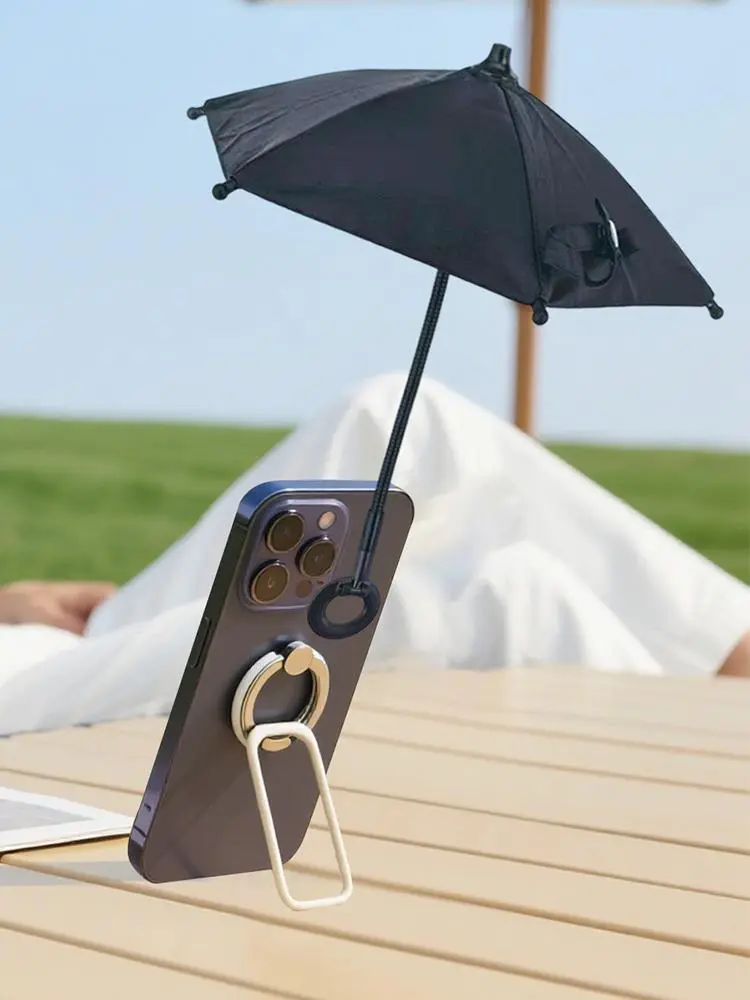 Magnetic Phone Umbrella universal mini tanning sunshade UV Protection Adjustable Smartphone Parasol outdoor phone sunshade