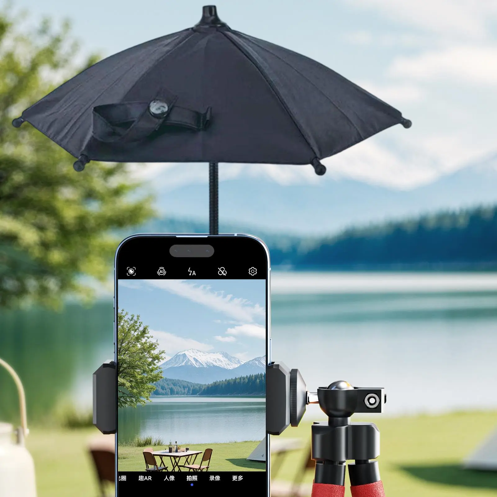 Magnetic Phone Umbrella universal mini tanning sunshade UV Protection Adjustable Smartphone Parasol outdoor phone sunshade