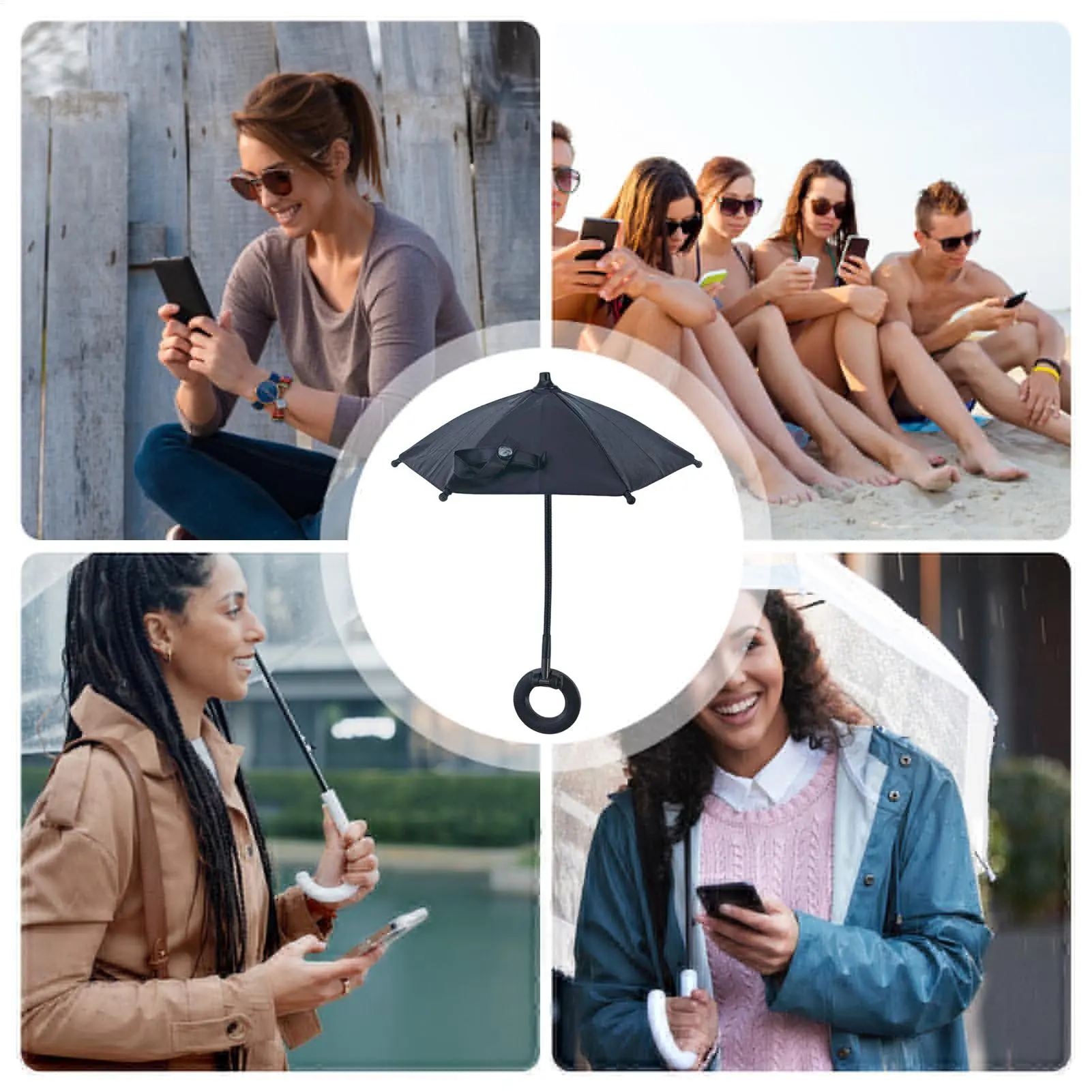 Magnetic Phone Umbrella universal mini tanning sunshade UV Protection Adjustable Smartphone Parasol outdoor phone sunshade