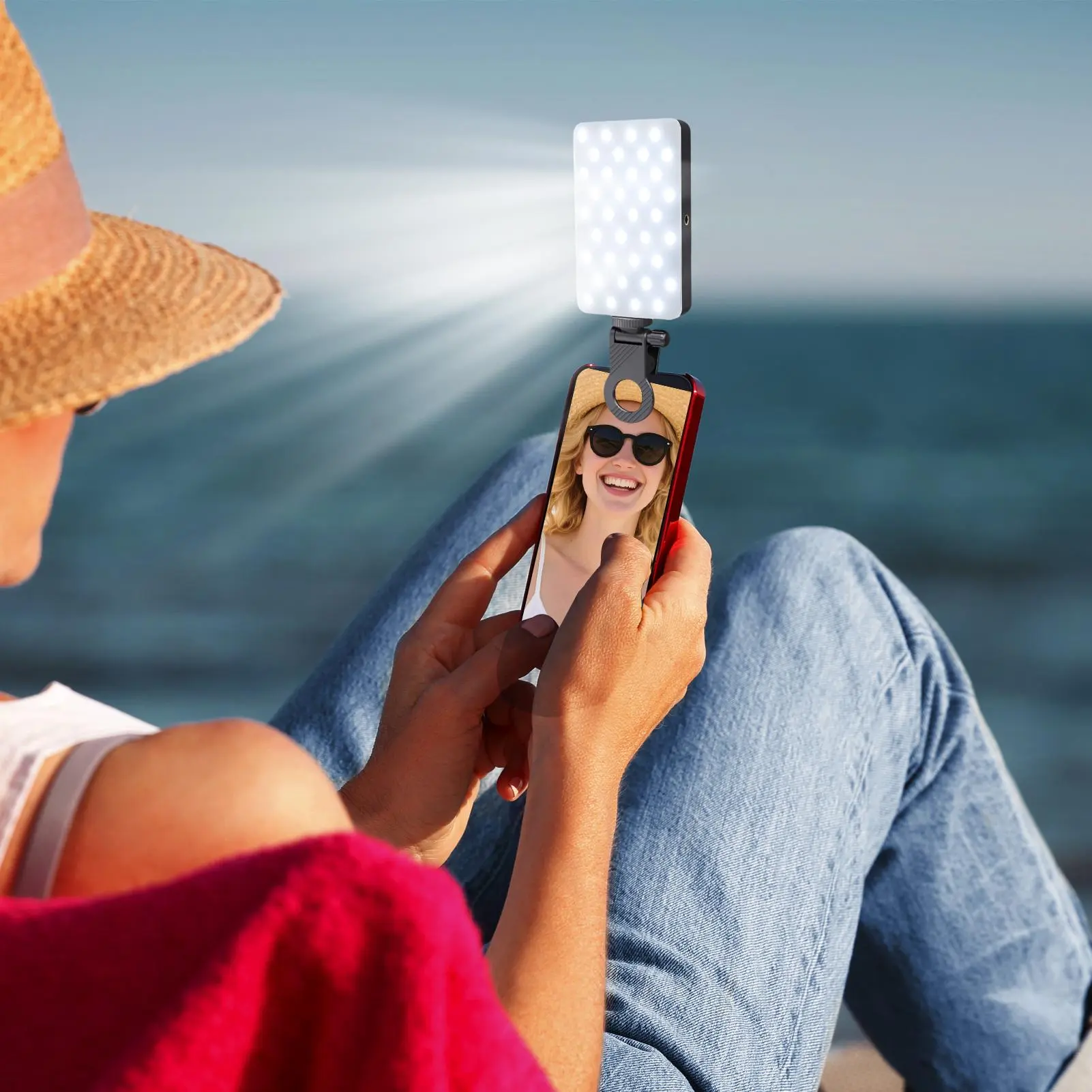 Portable Phone Selfie Light Rechargeable Phone Light Fill Light Portable LED Light Mini Selfie Light for Laptop Makeup