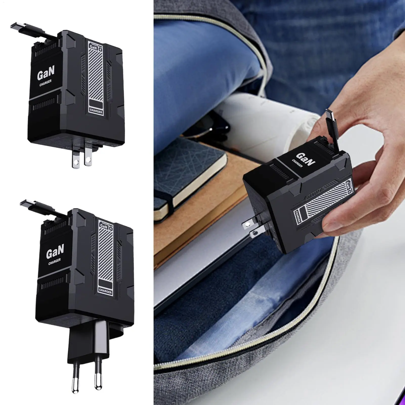 Retractable Phone Charger Phone Outlet multi function fast charging head USB charging plug for mobile phone data cable
