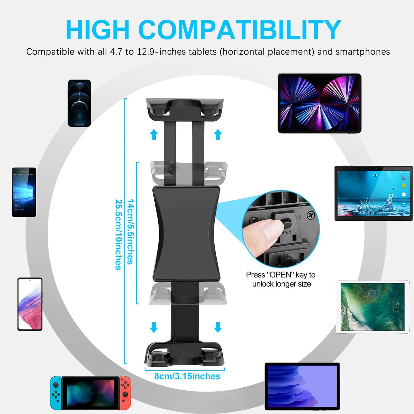 Cell Phone Stand TV series fixed clip support frame Rotating Tablet Bracket Foldable Mobile Phone Bracket for Desk Living Room