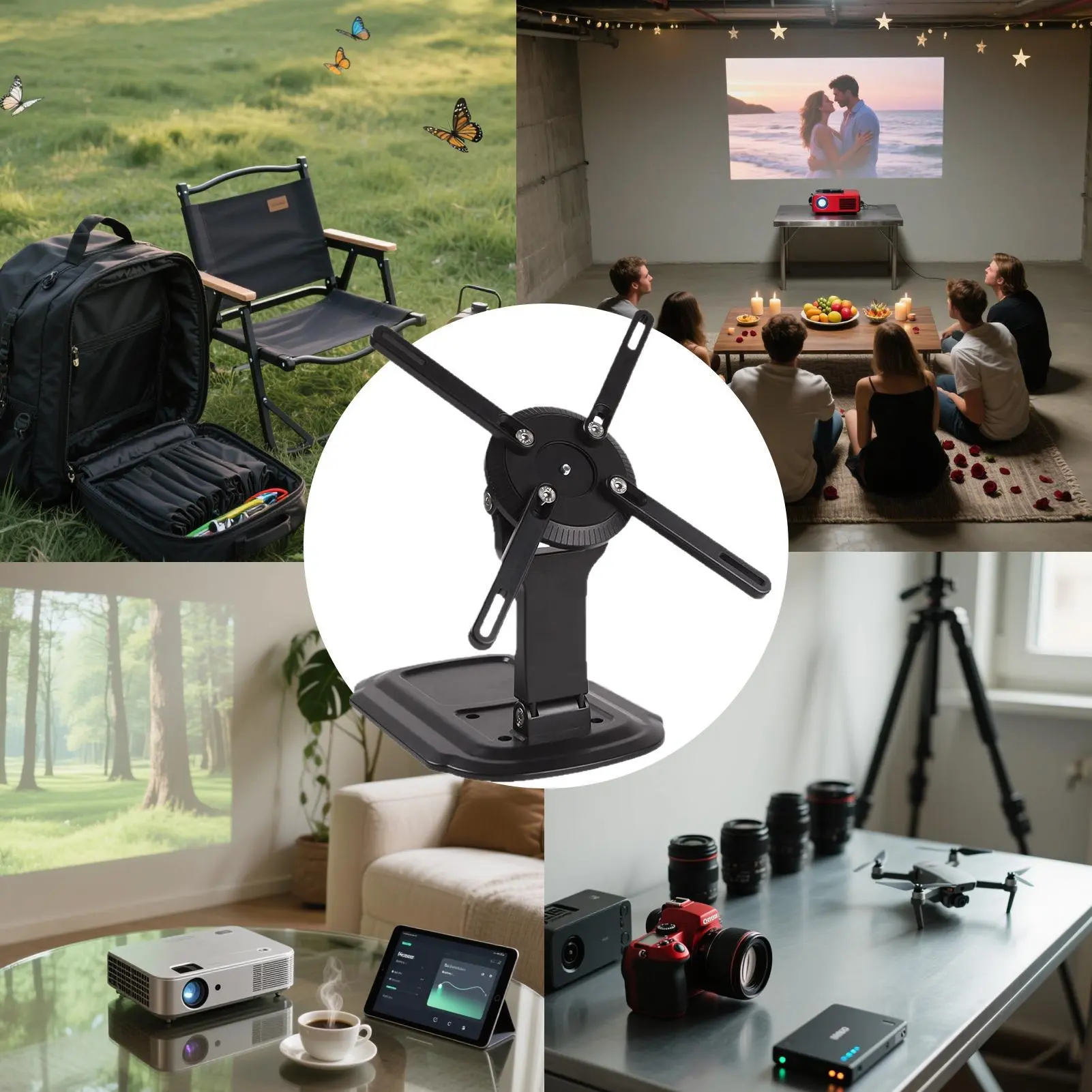 Projector Holder Desktop Projector holder Anti Slip 360 Degree Rotation Projector Table Stand Universal Projectors Bracket