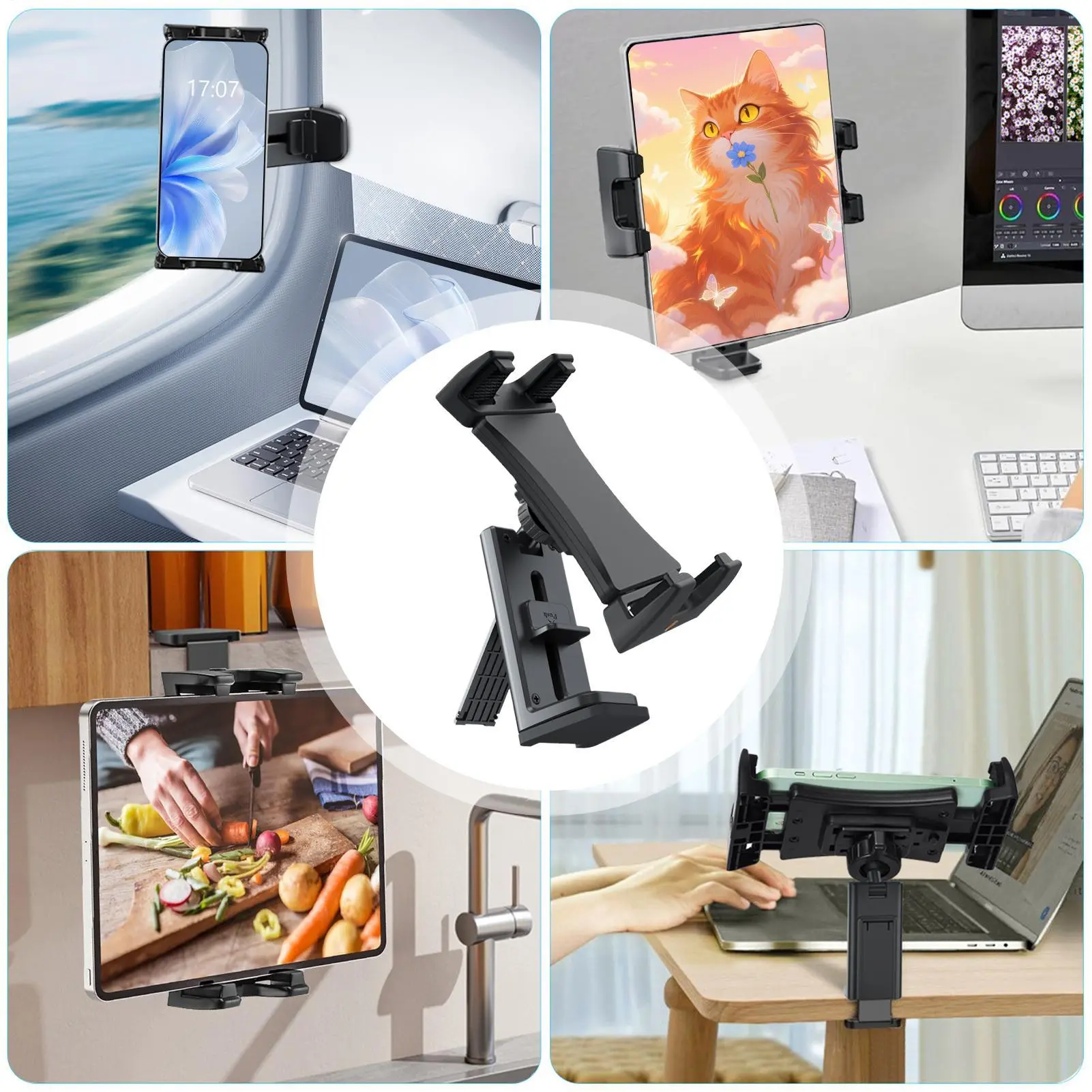 Cell Phone Stand TV series fixed clip support frame Rotating Tablet Bracket Foldable Mobile Phone Bracket for Desk Living Room