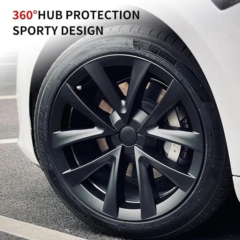 4PCS Hubcap Set For Tesla Model 3 2019~2023 18 Inch Arachnid Style Wheel Cover Hubcaps Cap For Model 3 Wheel Cover Accessories