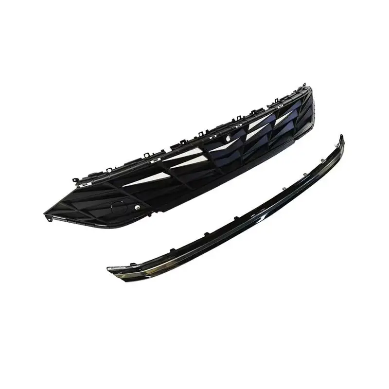 Car Front Bumper Grille For Hyundai Elantra 2024 2025 Front Grille With Sensor Hole W/Chrome Trim Cover Grille Car Accessories