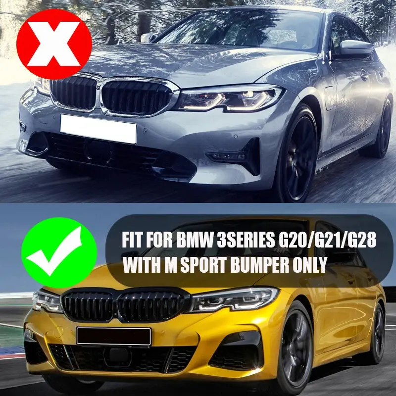 Carbon Fibre Car Front Bumper Splitter Lip For BMW 3 Series G20 G21 320i 330i M340i 2019~2022 M Sport Diffuser Guard Body Kit