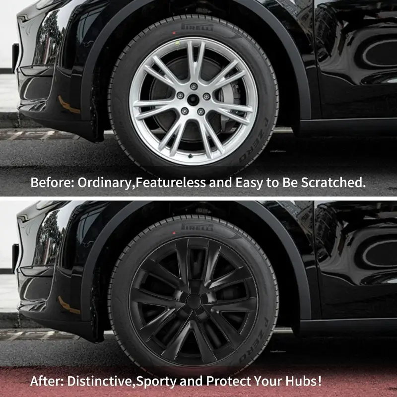 4PCS Hubcap Set For Tesla Model 3 2019~2023 18 Inch Arachnid Style Wheel Cover Hubcaps Cap For Model 3 Wheel Cover Accessories