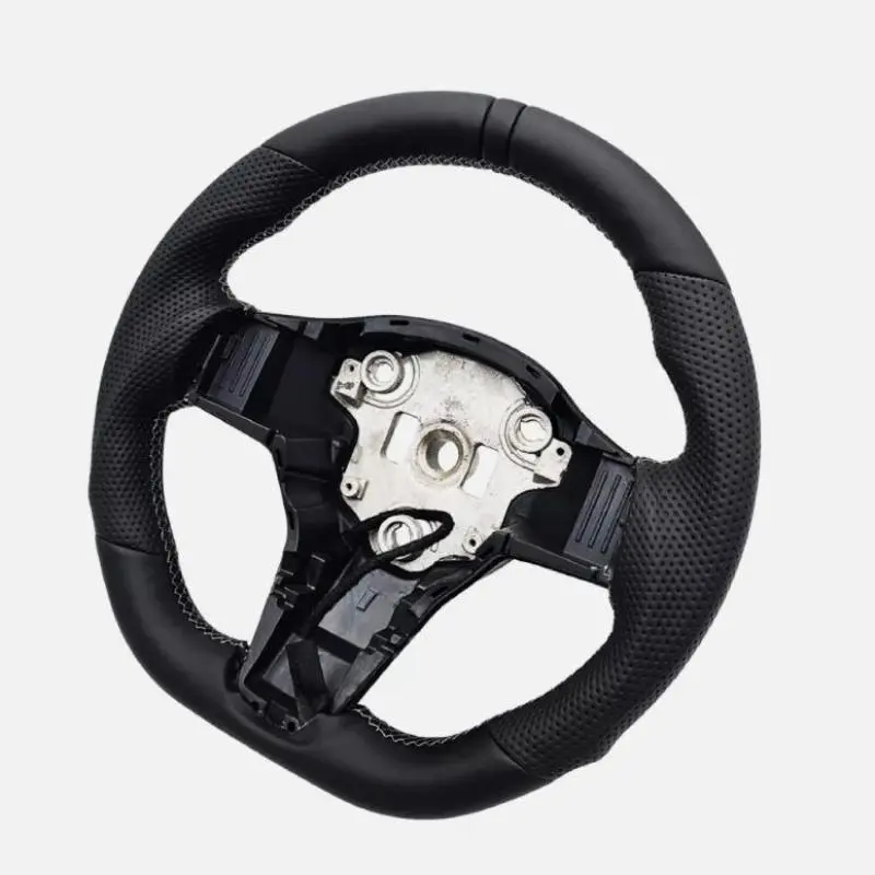Car Steering Wheel Ring Sport Leather Heating Steering Wheel For Model 3 2017~2023 For Model Y 2020~2024 With Heating Function