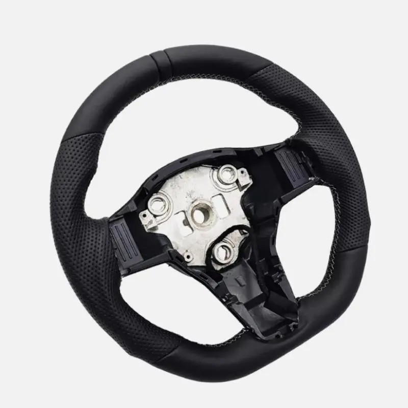 Car Steering Wheel Ring Sport Leather Heating Steering Wheel For Model 3 2017~2023 For Model Y 2020~2024 With Heating Function