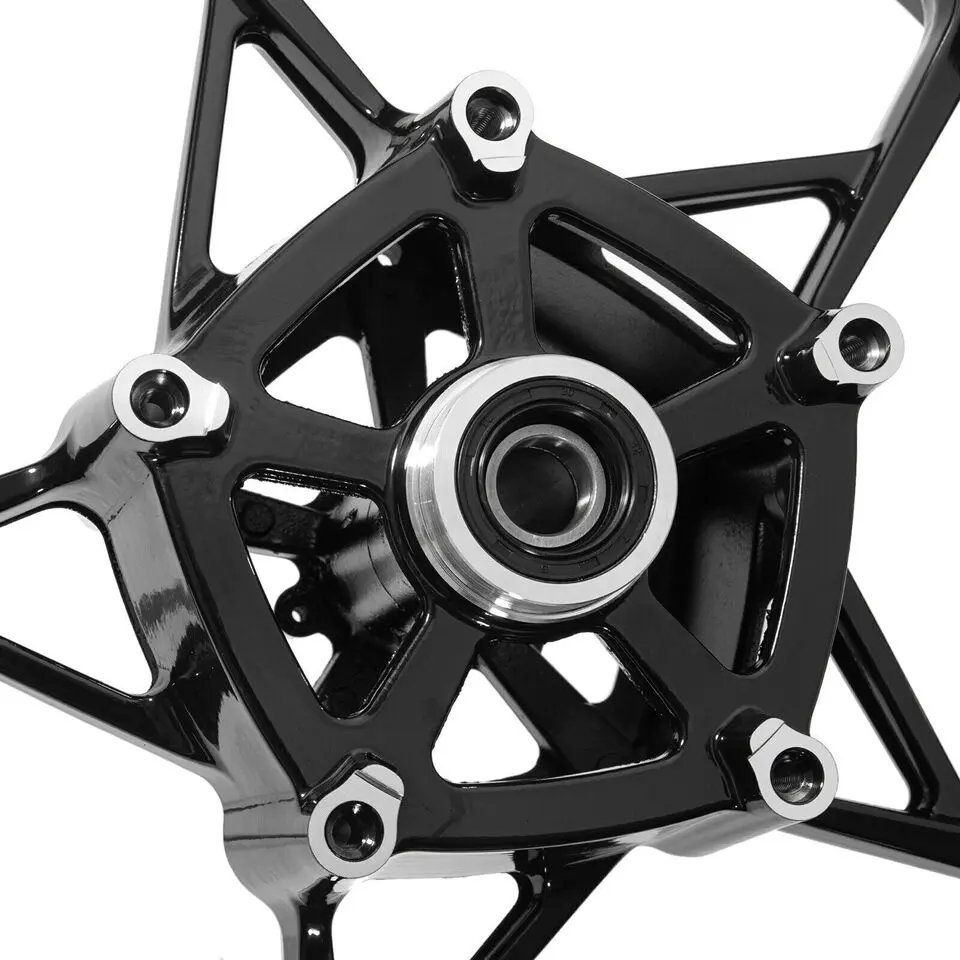 17"x3.5" Motorcycle Front Wheel Rim Gloss Black For Kawasaki Z900 Z650 Z900 Ninja 650 2017~2024 2023 2022 Motorcycle Wheel Rim