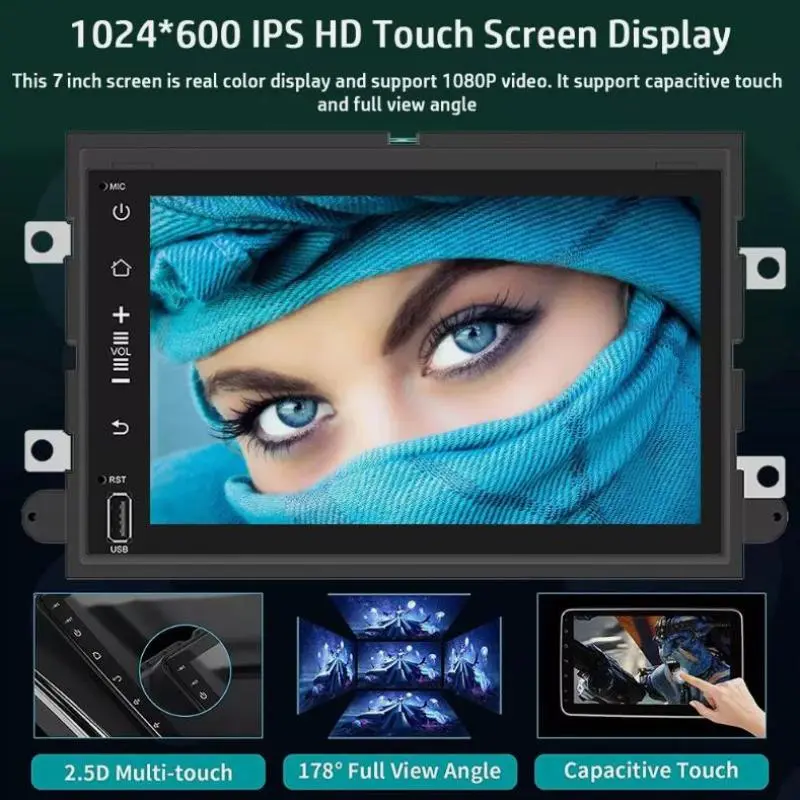 7'' Multimedia Carplay For Ford F-150 Raptor 2013 2014 Android 13 2GB+32GB CarPlay Car Stereo Radio GPS Navi FM Bluetooth USB