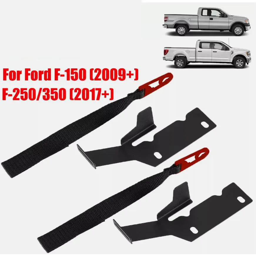 2PCS Adjustable Car Seat Quick Latch Release Kit For Ford F-150 F-250 F-350 2009~2022 Rear Seat Quick Latch Release Kit Strap
