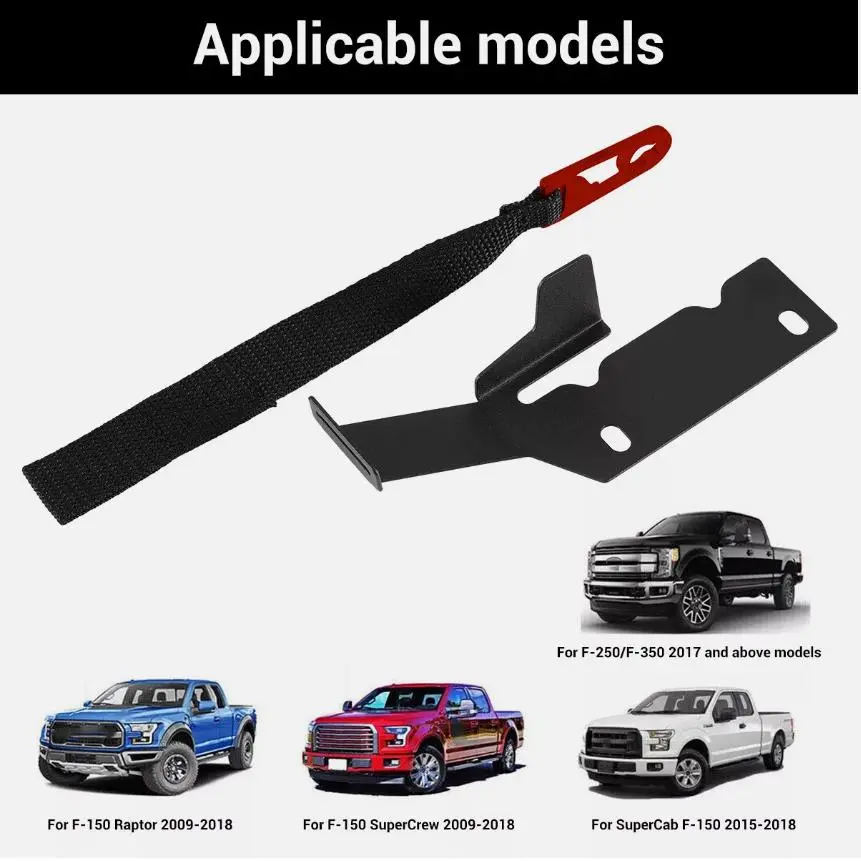 2PCS Adjustable Car Seat Quick Latch Release Kit For Ford F-150 F-250 F-350 2009~2022 Rear Seat Quick Latch Release Kit Strap