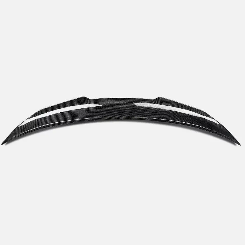 Carbon Fiber Rear Bumper Diffuser Lip & Rear Car Spoilers For Infiniti Q50 2014-2017 With LED Lamp Car Gloss Black Boot Spoiler