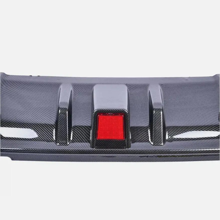 Carbon Fiber Rear Bumper Diffuser Lip & Rear Car Spoilers For Infiniti Q50 2014-2017 With LED Lamp Car Gloss Black Boot Spoiler