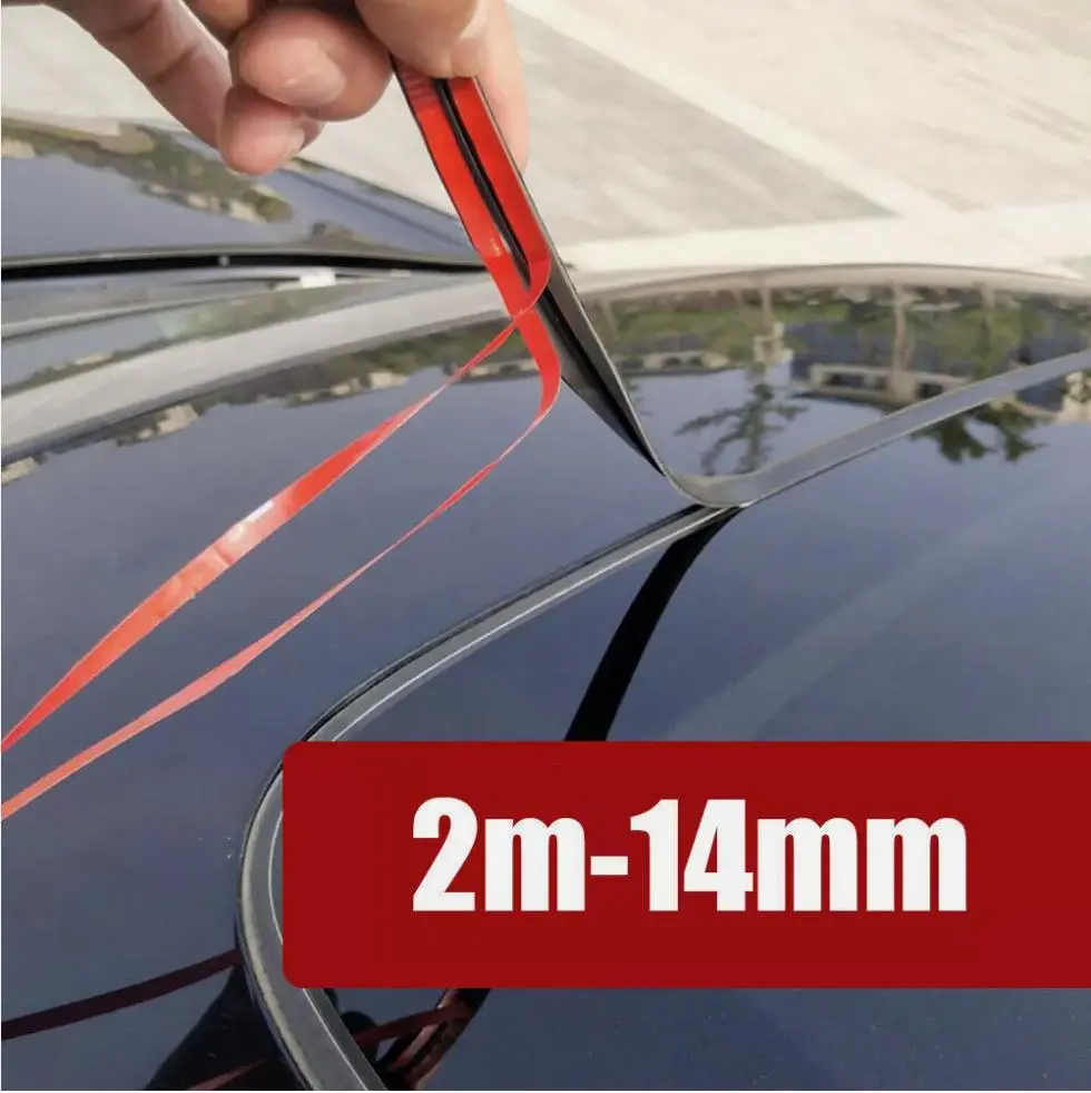 2M Universal Car Rubber Seal Strip Auto Seal Roof Window Sealant Trim Car Windshield Protector Strips Soundproof Waterproof