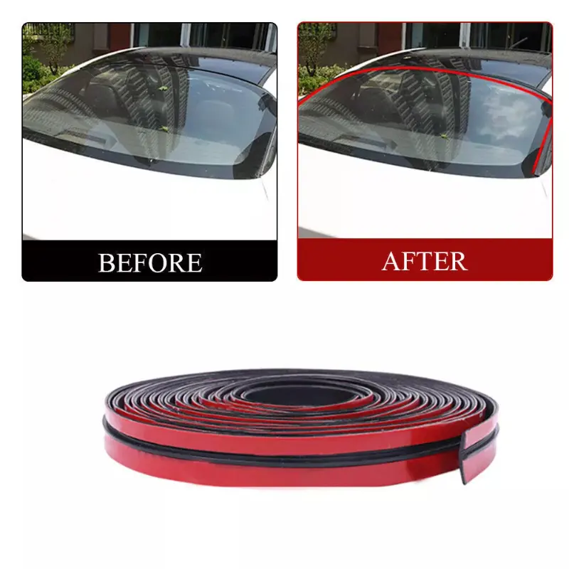 2M Universal Car Rubber Seal Strip Auto Seal Roof Window Sealant Trim Car Windshield Protector Strips Soundproof Waterproof