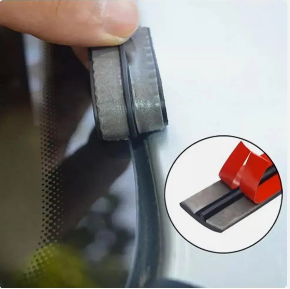 2M Universal Car Rubber Seal Strip Auto Seal Roof Window Sealant Trim Car Windshield Protector Strips Soundproof Waterproof
