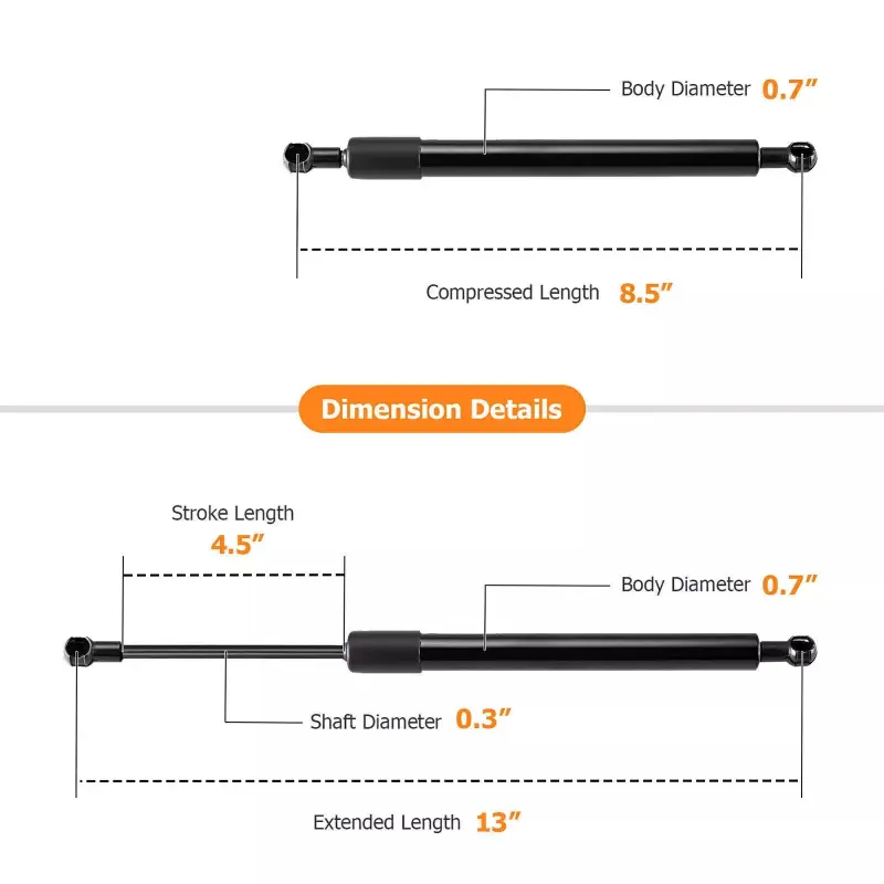 Car Rear Trunk Strut Bars Tail Gate Damper For Ford 2015~2024 F150 F250 F350 Tailgate Assist Shock Strut Bar Rust prevention