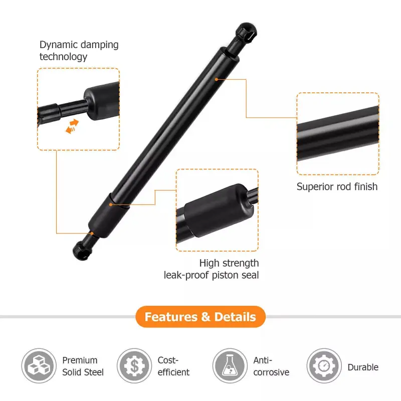 Car Rear Trunk Strut Bars Tail Gate Damper For Ford 2015~2024 F150 F250 F350 Tailgate Assist Shock Strut Bar Rust prevention
