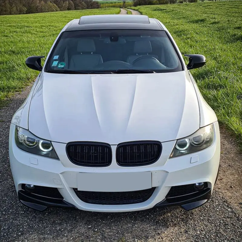 Front Bumper Side Splitter Gloss Black For BMW 3 Series E90 E91 320i 320d 2009~2012 M-Tech LCI Spoiler Bumper Lip M Sport Style