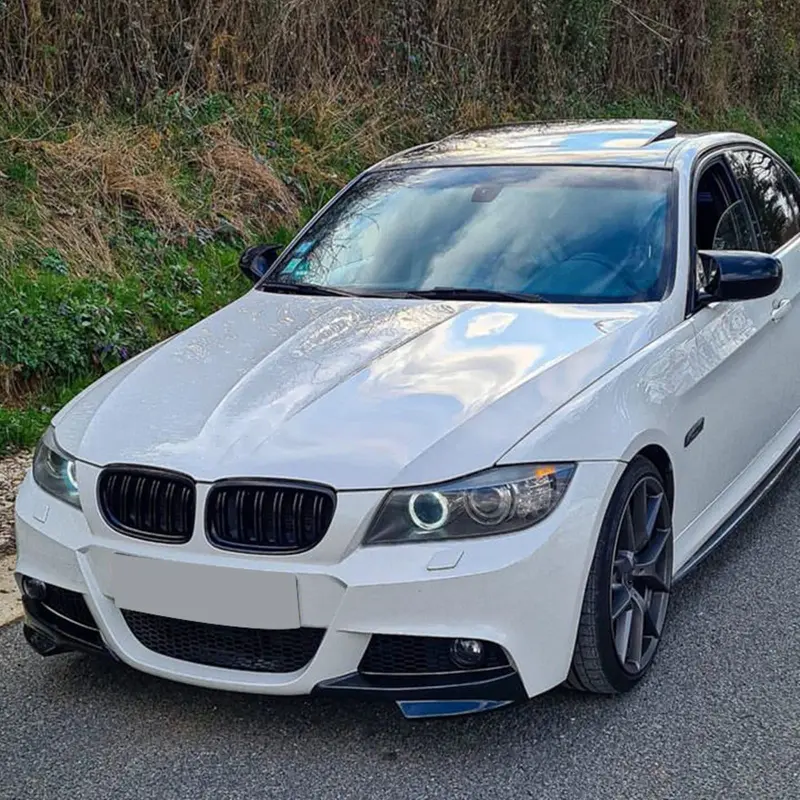 Front Bumper Side Splitter Gloss Black For BMW 3 Series E90 E91 320i 320d 2009~2012 M-Tech LCI Spoiler Bumper Lip M Sport Style