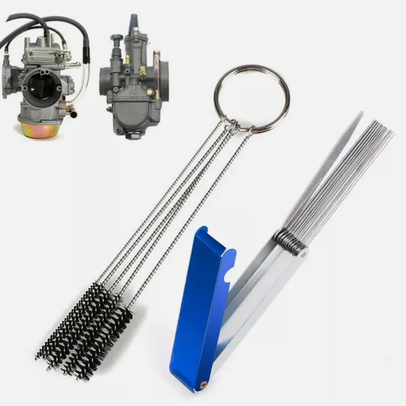 18PCS Motorcycle Parts Carburetor Carbon Dirt Jet Remove Cleanup Kit Tool Set Airbrush Spray Gun Nozzle Cleaning Repair Tool Kit