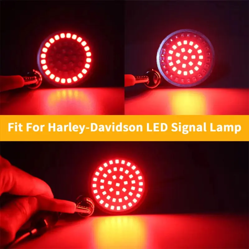 4PCS 1157 LED Turn Signal DRL Red LED Tail Running Lights Bulbs For Harley Touring Sportster Softail Dyna Davidson Motorcycles