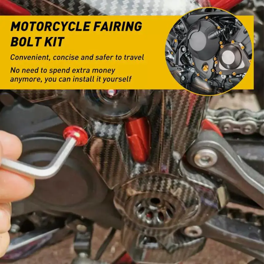 195PCS Motorcycle Fairing Screws Bolt Kit For Suzuki GSXR600 GSXR750 GSXR1000 For Hayabusa GSX1300R GSX600F GSX750F SV1000 SV650