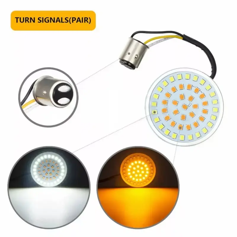 4PCS 1157 LED Turn Signal DRL Red LED Tail Running Lights Bulbs For Harley Touring Sportster Softail Dyna Davidson Motorcycles