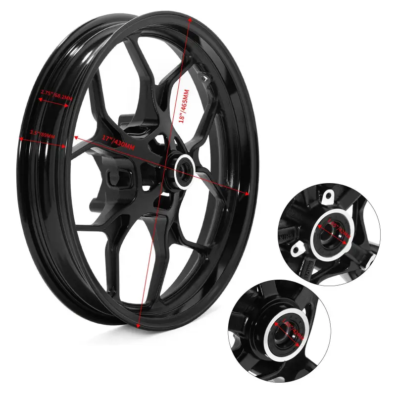 17 inch Motorcycle Rims Tubeless Front Rear Wheel Rims For Yamaha YZF R3 2015~2024 MT-03 2020~2024 R25 2018~2020 MT-25 2018~2021