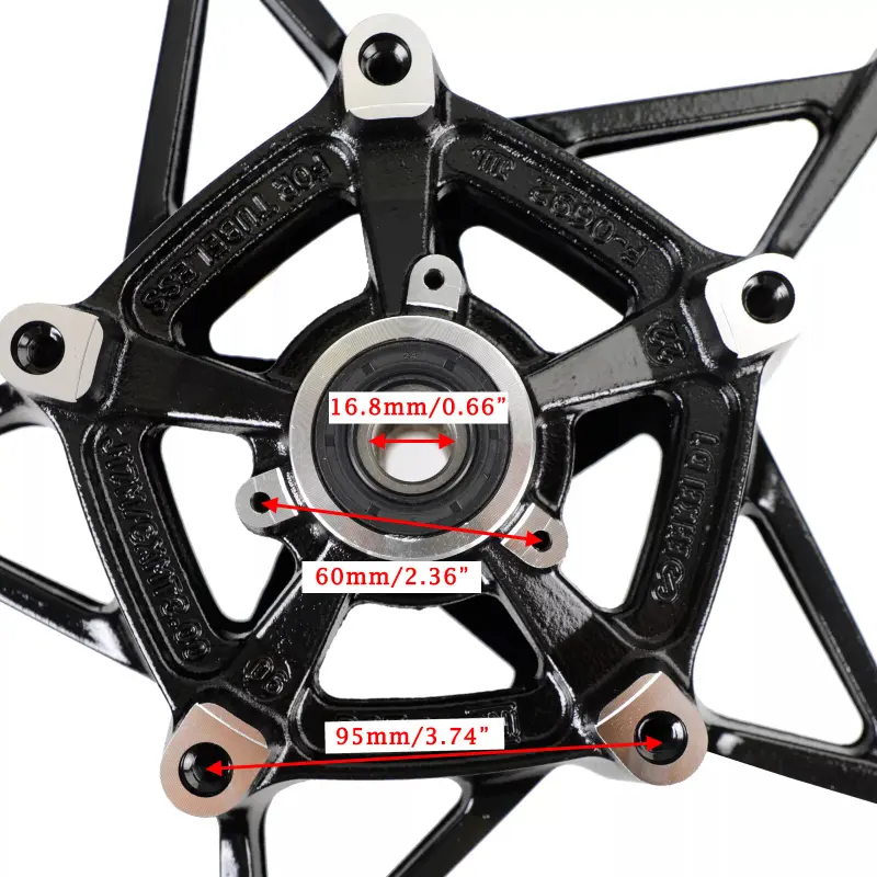 17''x3'' Motorcycle Wheel Rim For Kawasaki Ninja400 Z400 EX400 ABS 2018~2023 2019 2020 Aluminum Alloy Motorcycle Front Wheel Rim