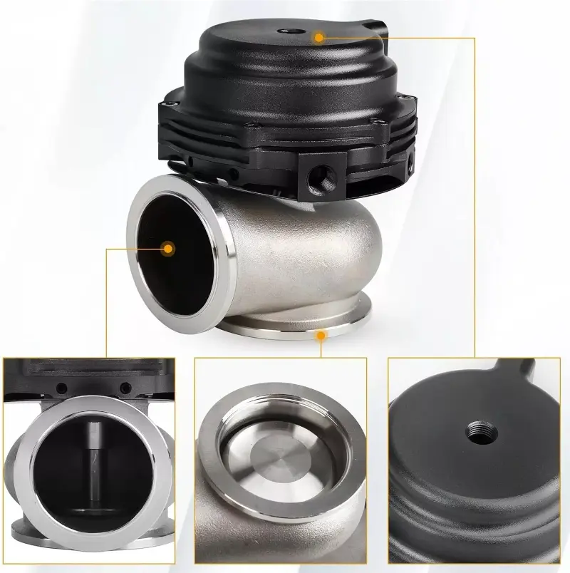 Universal Car 44mm Wastegate External Turbo W/TIAL V-Band Flange Spring MV-R 14PSI For V-Band Flange Turbo Springs Hose Clamp