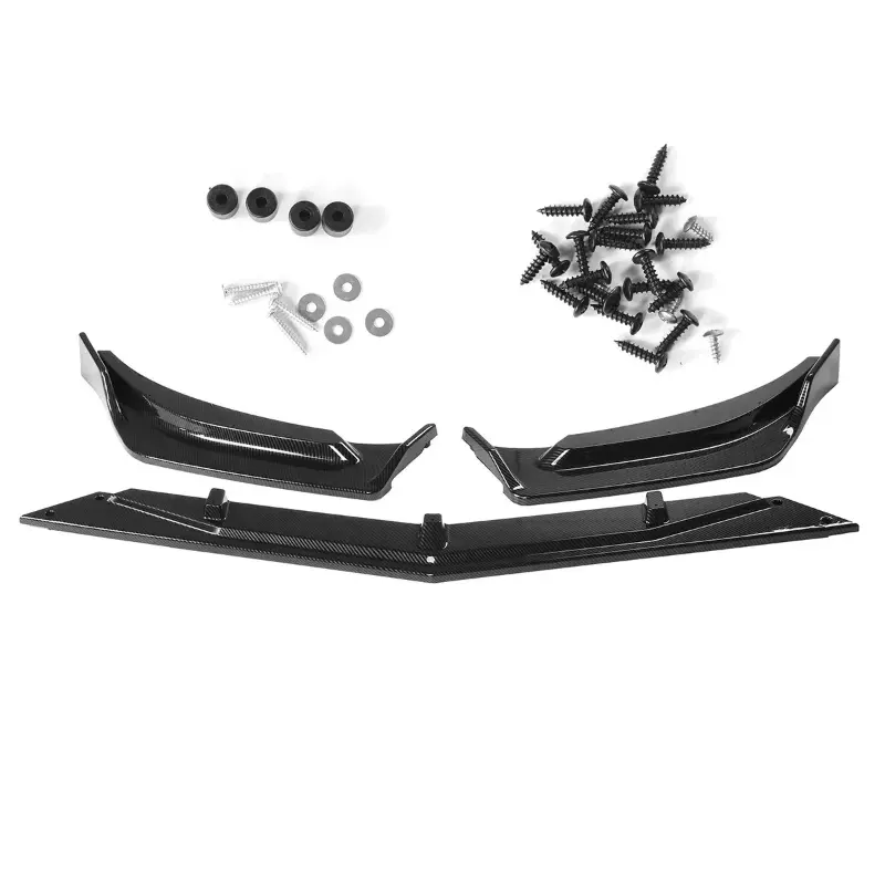 Car Front Bumper Lower Cover Lip Protector For Chevrolet Malibu LT 2019 2020 2021 V Style Carbon Fiber Front Bumper Lip Splitter