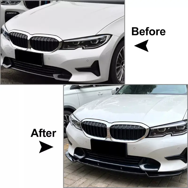 Front Bumper Lip Spoiler Splitters For BMW 3 Series G20 G21 320i 325i 2019~2022 2021 Car Front Bumper Spoiler Lip Lower Splitter