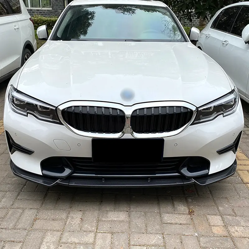 Front Bumper Lip Spoiler Splitters For BMW 3 Series G20 G21 320i 325i 2019~2022 2021 Car Front Bumper Spoiler Lip Lower Splitter